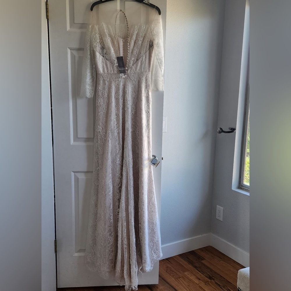 NEW BHLDN JENNY YOO CANDELA LACE WEDDING DRESS GOWN - Picture 10 of 13